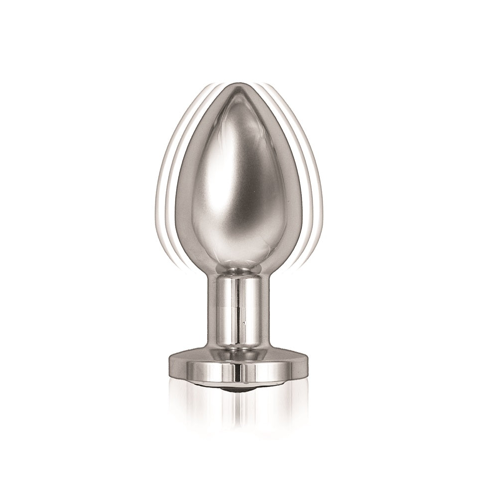 Ass-Sation Remote Controlled Vibrating Metal Butt Plug Silver - Allure Adornments