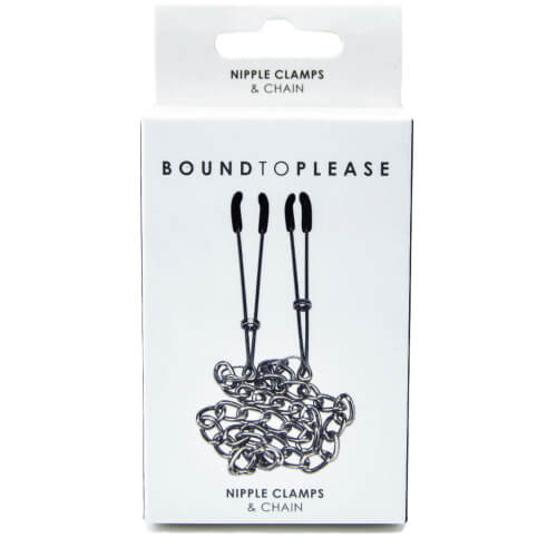 Bound to Please Nipple Clamps &amp; Chain - Allure Adornments