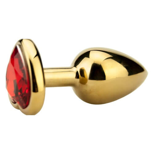 Precious Metals Heart Shaped Butt Plug-Gold - Allure Adornments